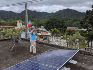 Alexis Massol, the founder of Casa Pueblo, the leading organization of the microgrid project